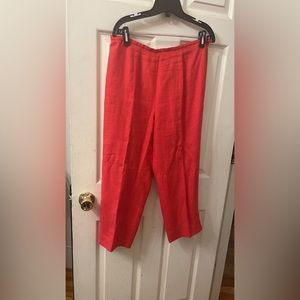 Red Linen Pants